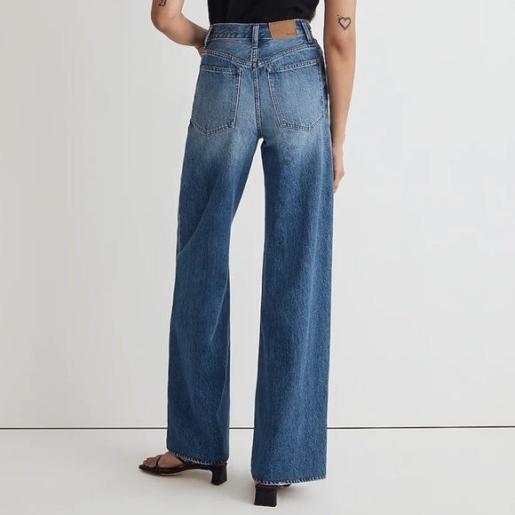Madewell Superwide-Leg Jeans Medium Blue Wash - Picture 2 of 2